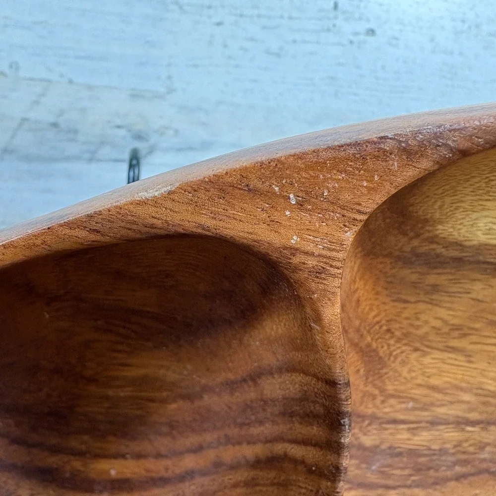 Vintage Waikiki Woods‎ Hawaii Monkey Pod Pineapple Shape Wooden Bowl 14